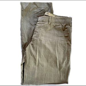 Mens brown pinstriped slacks and dress pants